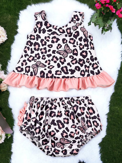 BUTTERFLY CHEETAH PRINTED SET
