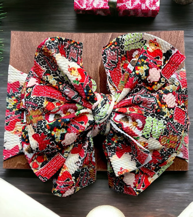 HO HO HO! CHRISTMAS PRINTED HEADBANDS- 3PCS