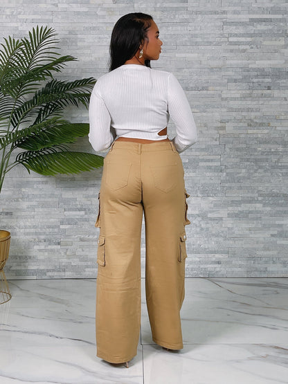 Multi Cargo Pocket Baggy Pants