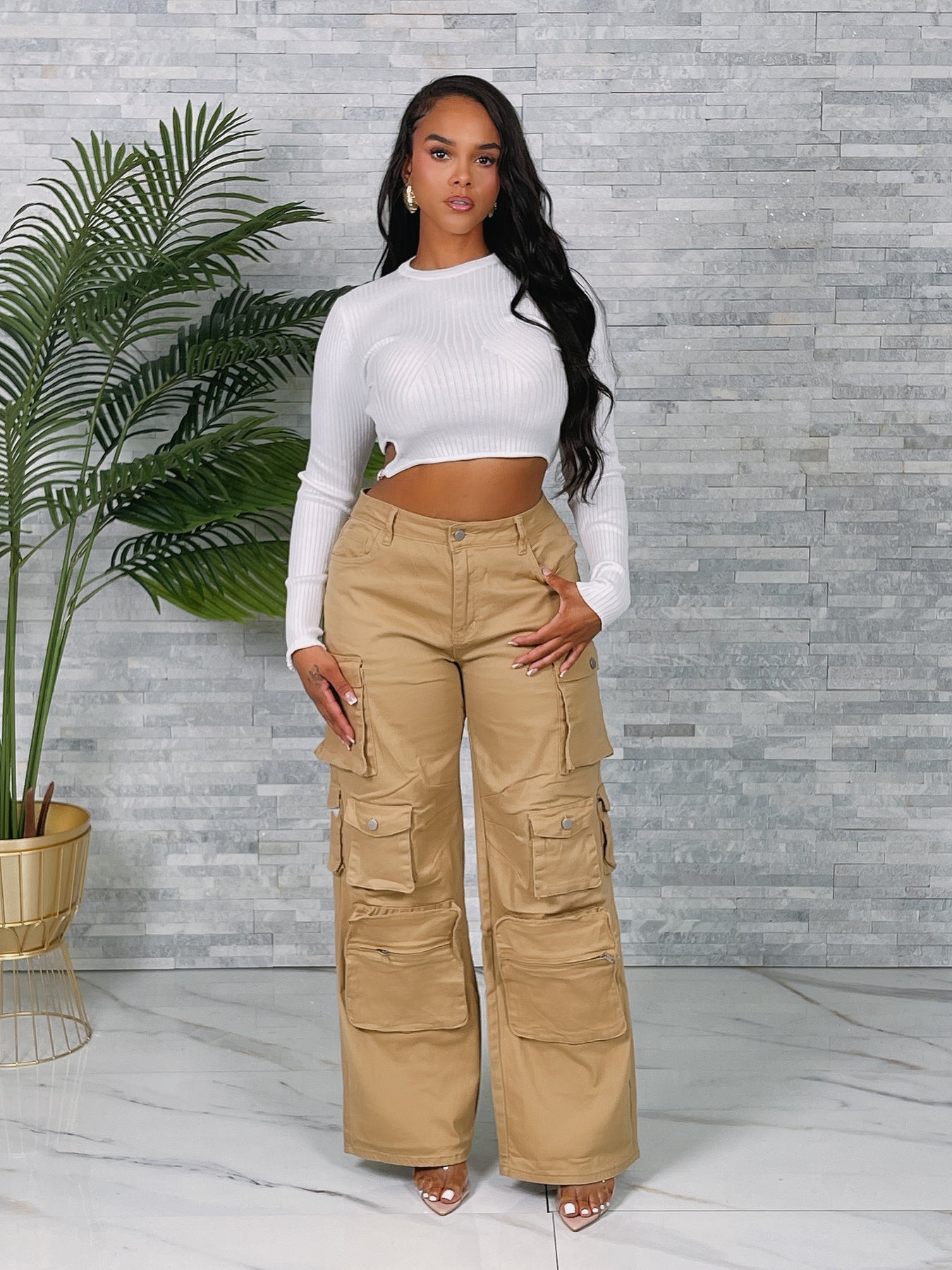 Multi Cargo Pocket Baggy Pants
