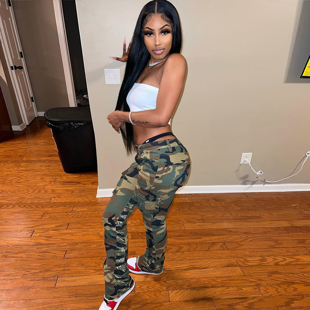 Camouflage Sexy Slim Fit Casual Cargo Pants