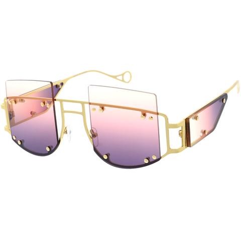 Exposed Frame Lens Sunglasses