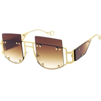 Exposed Frame Lens Sunglasses