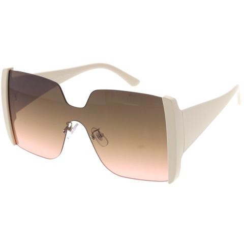 Exposed Lenses Shield Sunglasses