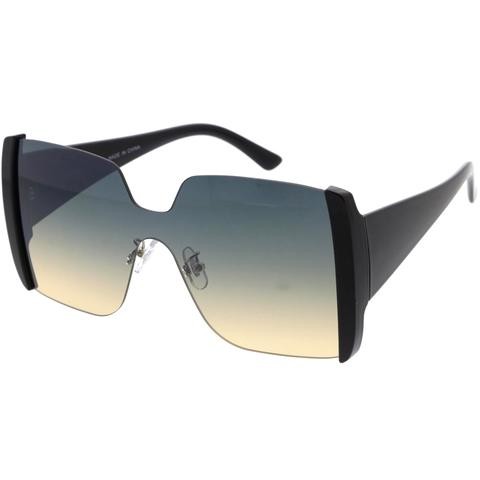 Exposed Lenses Shield Sunglasses