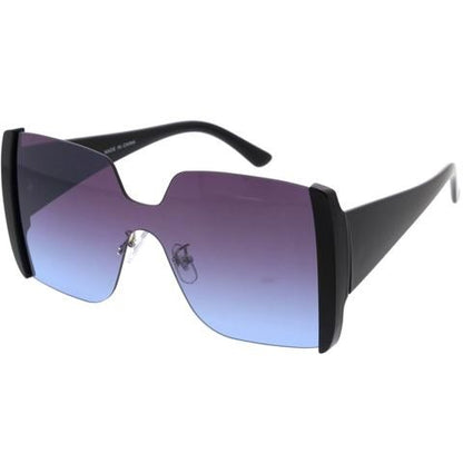 Exposed Lenses Shield Sunglasses