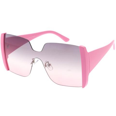 Exposed Lenses Shield Sunglasses