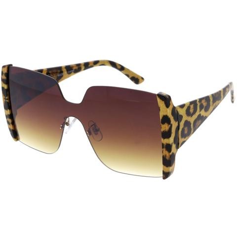 Exposed Lenses Shield Sunglasses