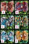 MULTI-PRINTED DOUBLE LAYER HAIR BOWS 1PCS