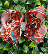 MULTI-PRINTED DOUBLE LAYER HAIR BOWS 1PCS