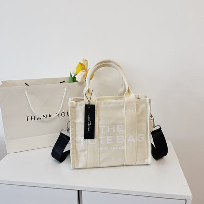 Canvas winter oblique tide shoulder bag