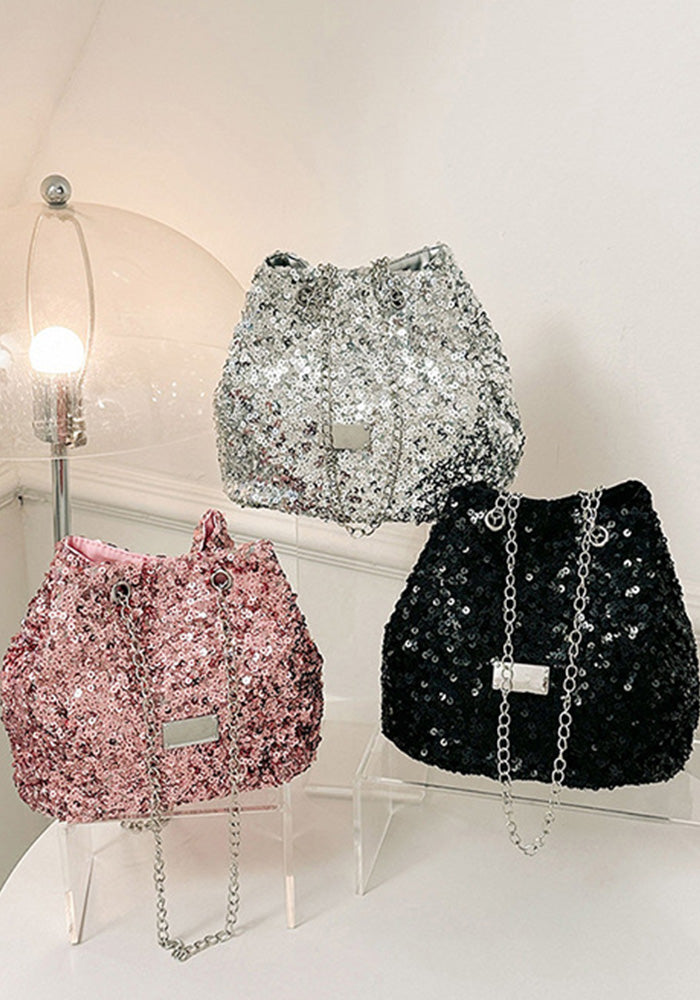 Glitter Chain Crossbody Bag