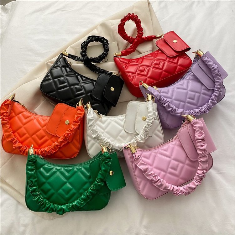 Pleated Single Shoulder Underarm Bag
