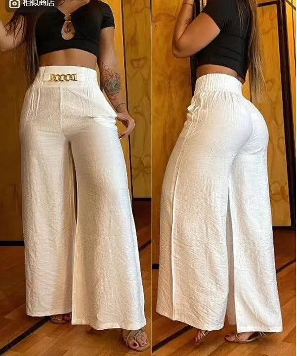 High Waist Loose Wide Leg Bell Bottom Pants