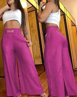High Waist Loose Wide Leg Bell Bottom Pants