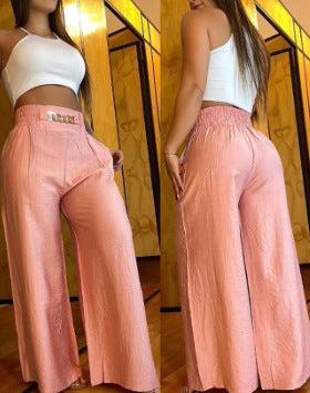 High Waist Loose Wide Leg Bell Bottom Pants