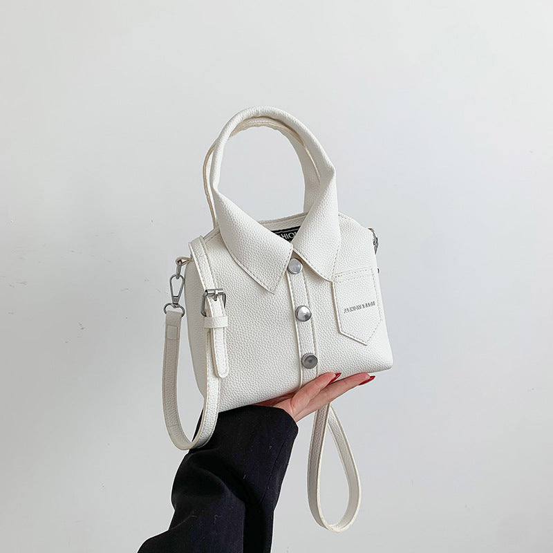Pebbled Spring Crossbody Shoulder Bag