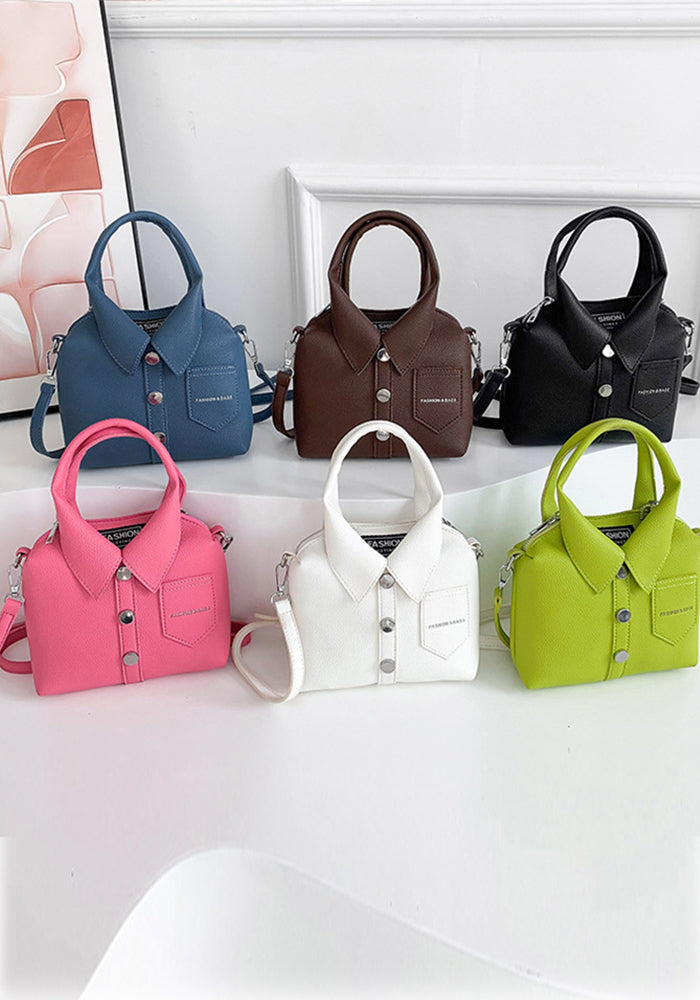 Pebbled Spring Crossbody Shoulder Bag