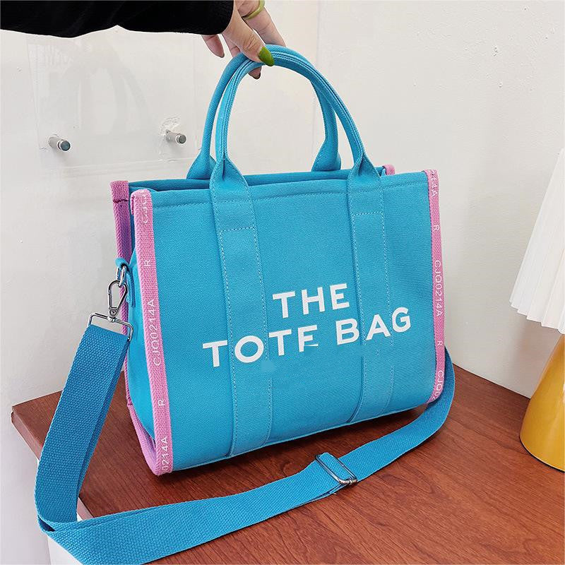 The Tote bag retro color canvas hand bag