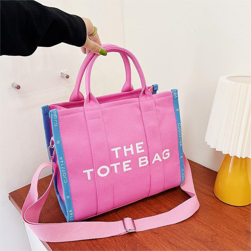 The Tote bag retro color canvas hand bag