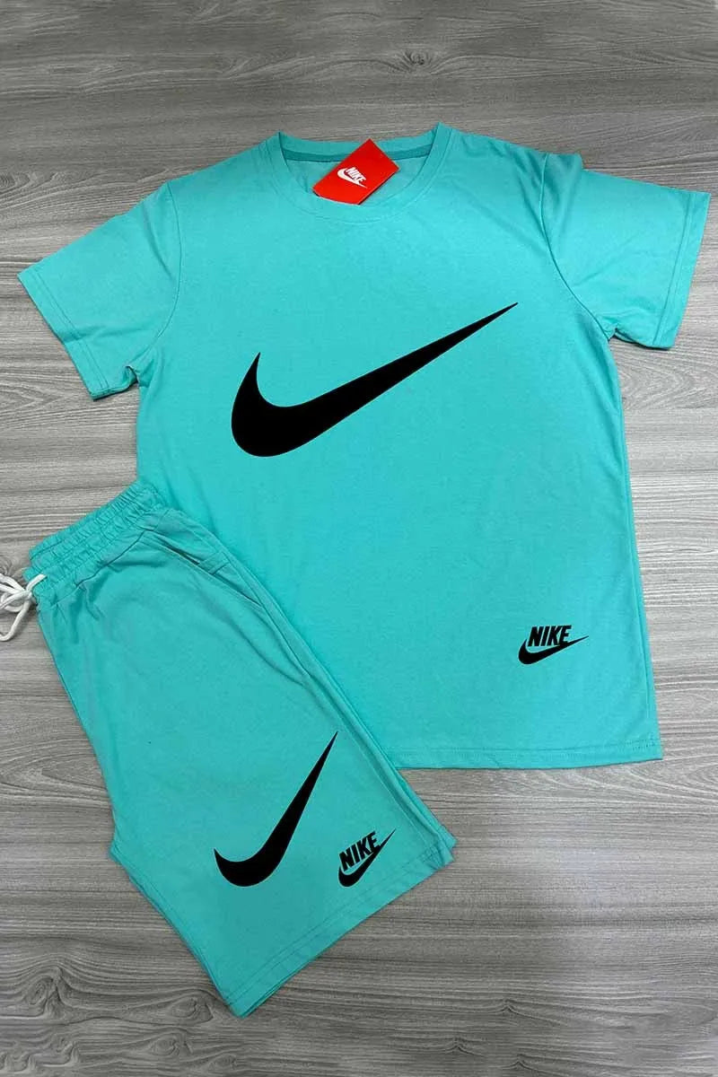 Baby Blue Casual Short Sleeve 2PC
