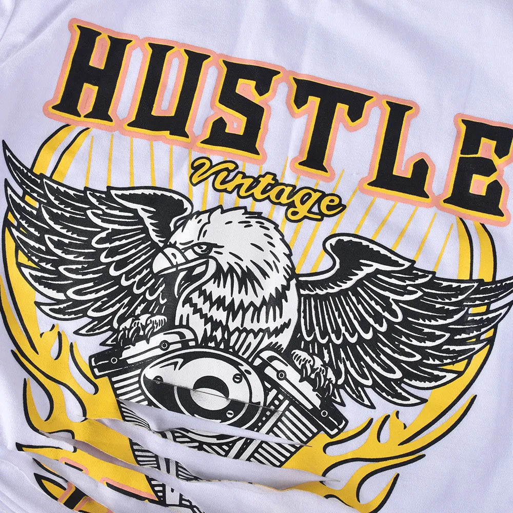 Long Sleeve Hustle Tight T Shirts