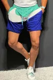 Casual Check Patchwork Shorts