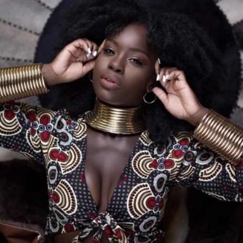 African Tribal Style Exaggerated Collar Necklace and Dual Bracelets Set