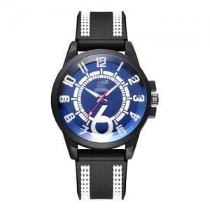 Arabic Numerals Classic Design Men Sport  Silicon Band Watch