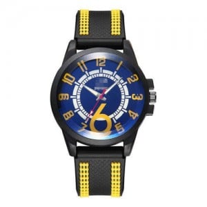 Arabic Numerals Classic Design Men Sport  Silicon Band Watch