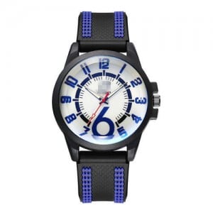 Arabic Numerals Classic Design Men Sport  Silicon Band Watch