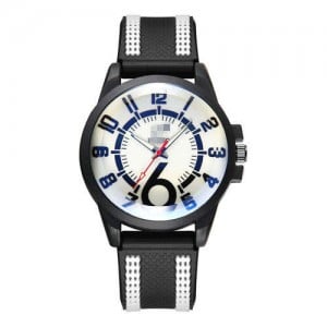 Arabic Numerals Classic Design Men Sport  Silicon Band Watch