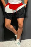Casual Check Patchwork Shorts