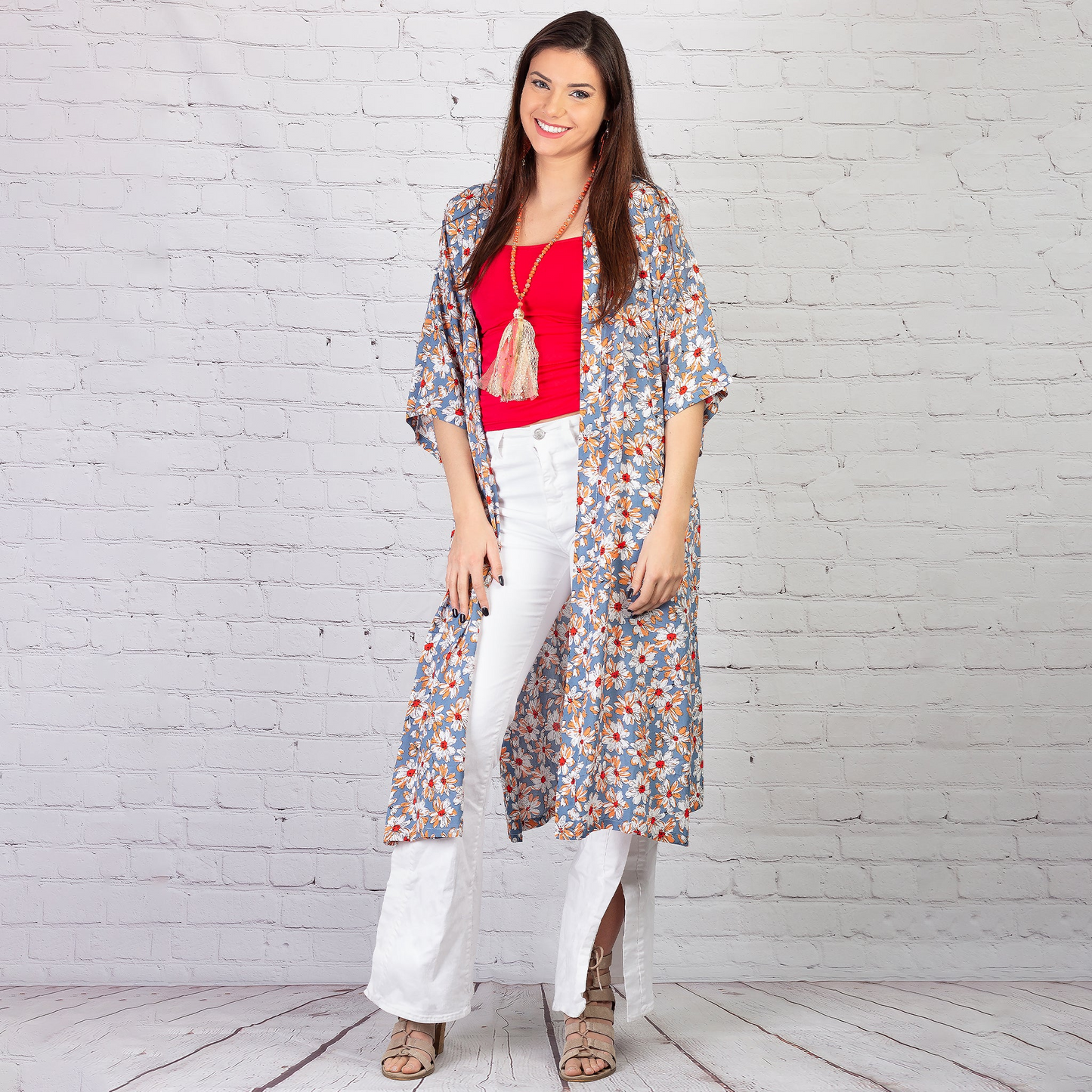 Floral Print Duster