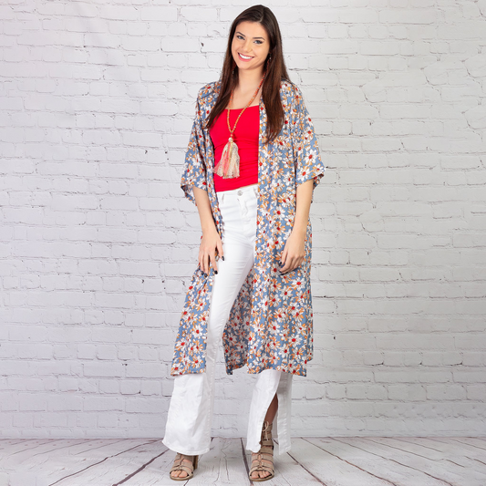 Floral Print Duster