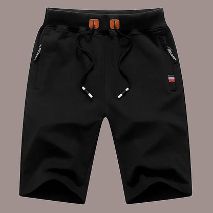 Black Casual Solid Draw String Color Shorts