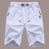 Black Casual Solid Draw String Color Shorts
