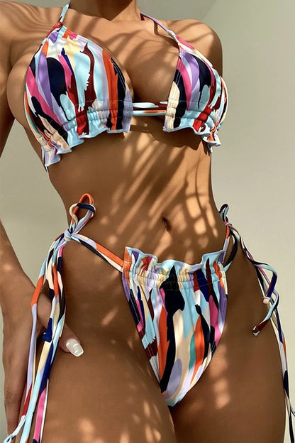 Print Patchwork Swimwear