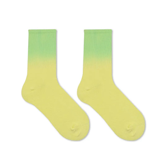 Women Fashion Rainbow Gradient Tie-Dye Mid-Tube Multicolor Socks