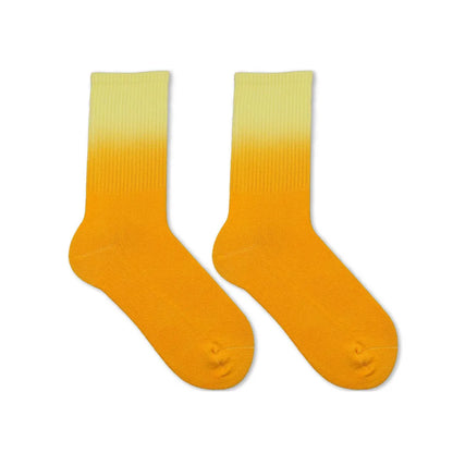 Women Fashion Rainbow Gradient Tie-Dye Mid-Tube Multicolor Socks