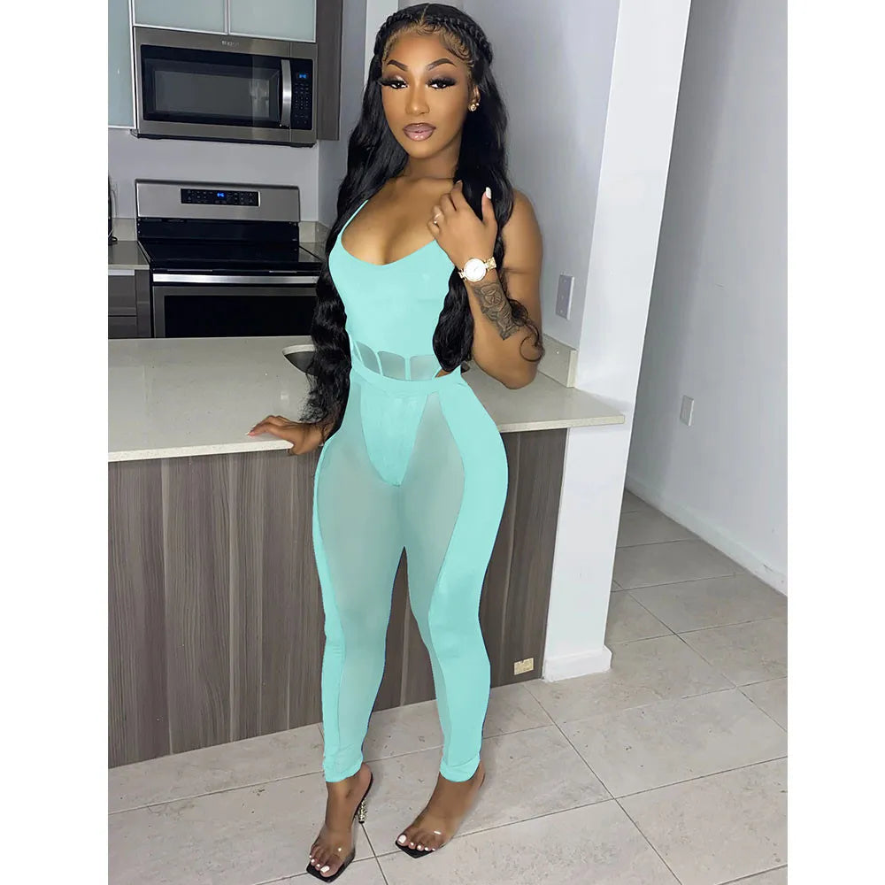 Sexy Mesh Nightclub Two Piece Set