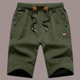 Black Casual Solid Draw String Color Shorts