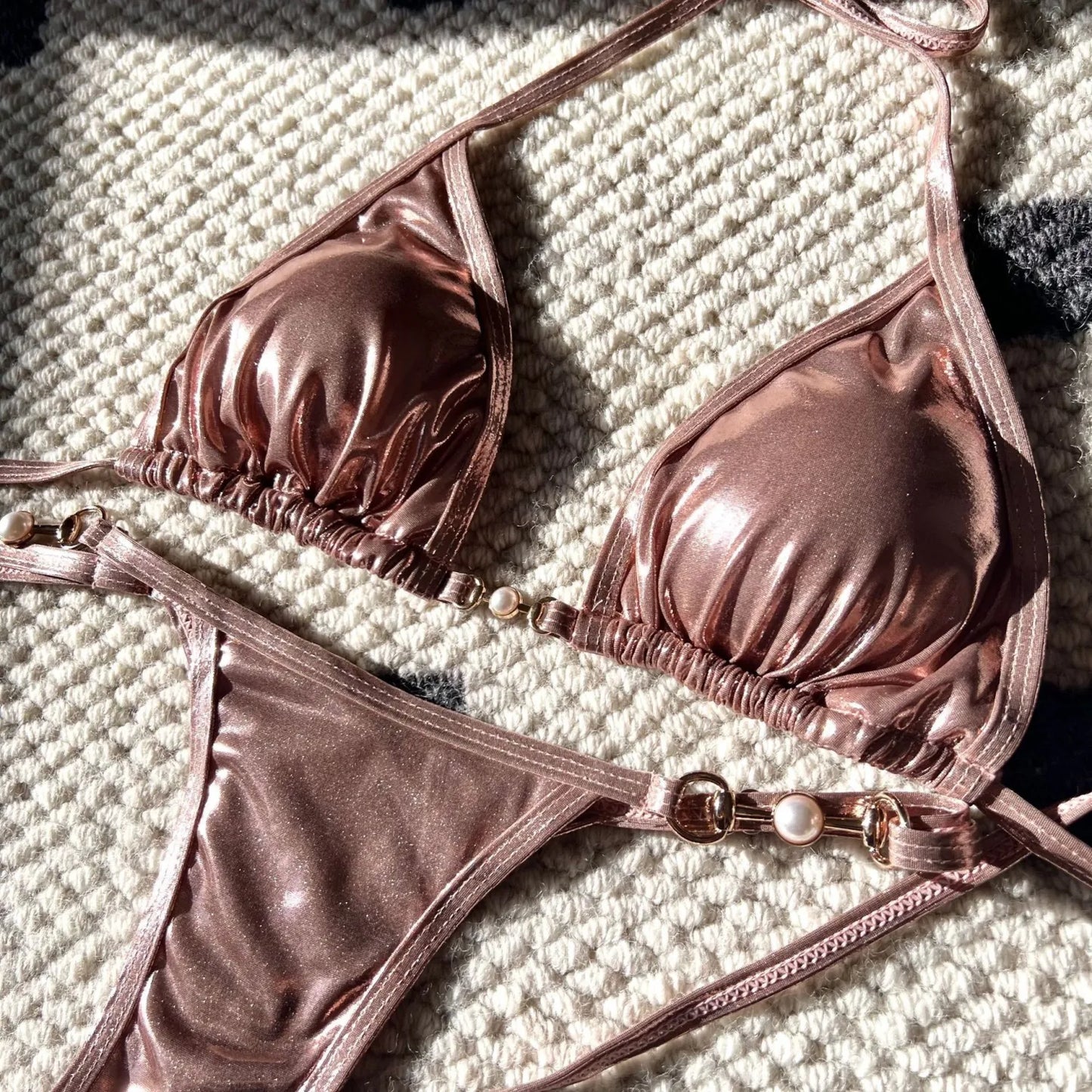 Sexy Shiny Pearl Swimwear