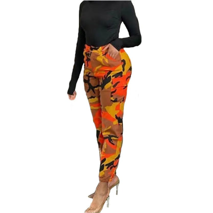 Camouflage Casual High Waist Pants