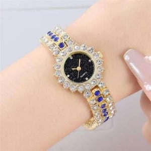 Rhinestone  Starry Dial Design Women Wrist Watch