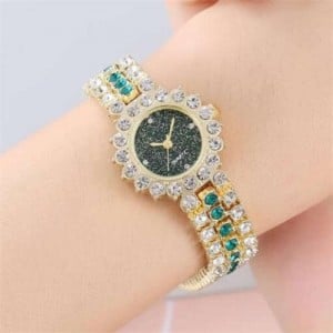 Rhinestone  Starry Dial Design Women Wrist Watch