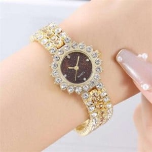 Rhinestone  Starry Dial Design Women Wrist Watch