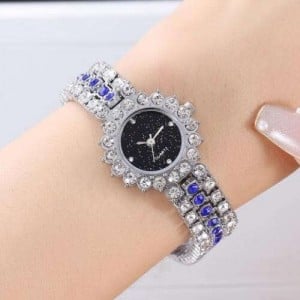 Rhinestone  Starry Dial Design Women Wrist Watch