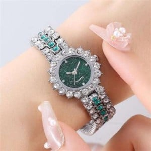 Rhinestone  Starry Dial Design Women Wrist Watch