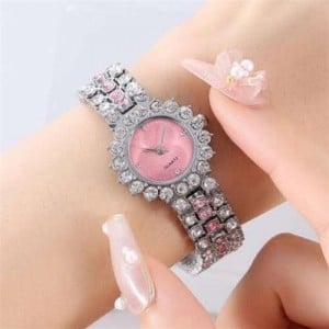 Rhinestone  Starry Dial Design Women Wrist Watch